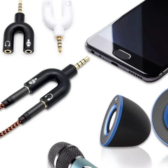 Adaptador Splitter Divisor Y P3/P2 para Fone, Microfone, Lapela e Headset Áudio