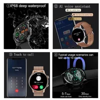 Nouvelle montre intelligente 2026 pour femmes, écran AMOLED HD, affichage permanent, appel Bluetooth, étanche IP68, GPS, montre intelligente pour hommes, compatible Android et iOS 3