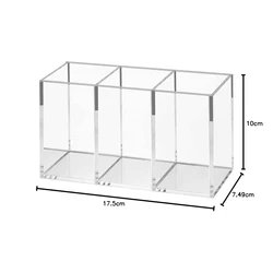 Clear Acrylic Makeup Brush Holder and Storage Tray (Transparent)