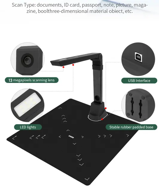 Netum High Speed Document Camera Smart Document Scanner With - Temu