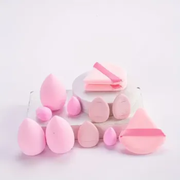 1 Set of Beauty Egg Suit Pink, Dry and Wet Multi-function, Suitable for Liquid Foundation, Set Makeup, Powder 1