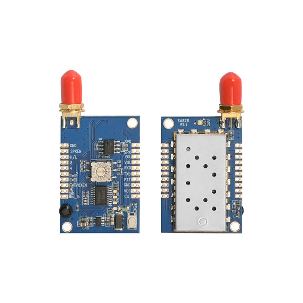 2SETS 1W RF Audio Module SA828-U 400MHz-480MHz 1W 30dBm Industrial Grade Walkie Talkie Module 4