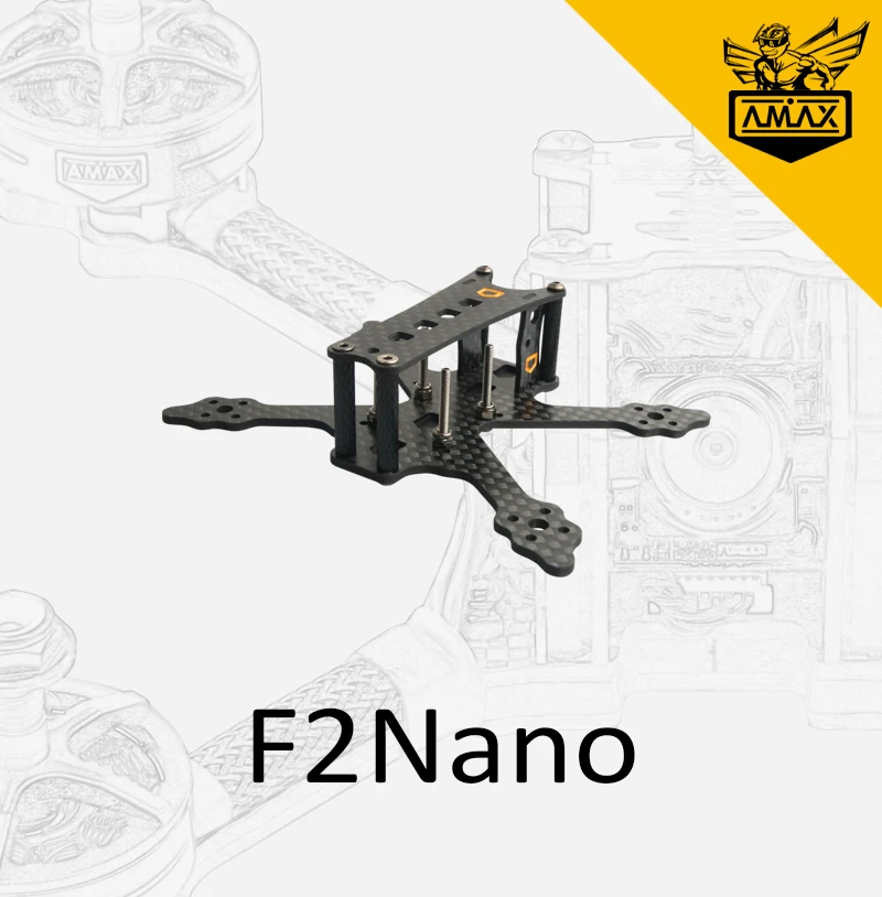 F2Nano 2inch Uni-body 2mm Light Weight FPV Freestyle Drone Carbon - Main Image