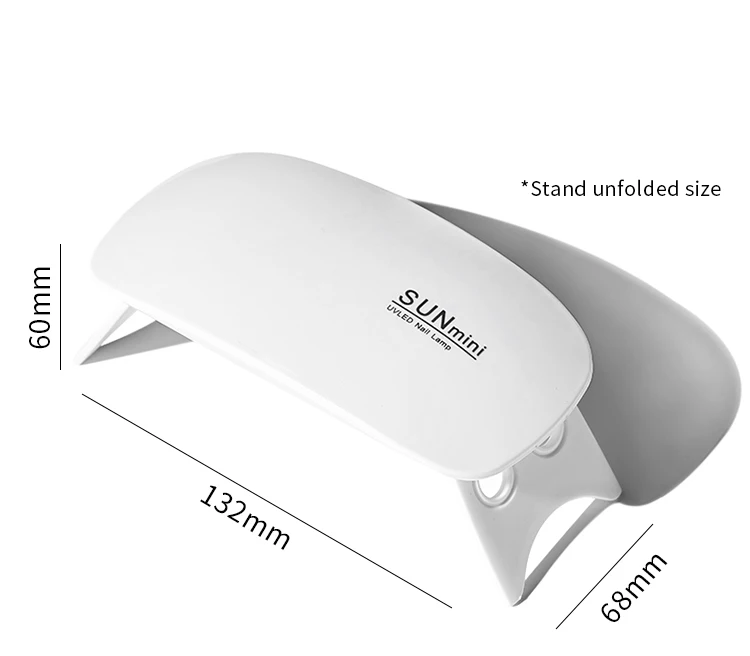 מייבש ציפורניים מיני 6W עם תאורת LED UV ניידת לבית עם כבל USB לכלי עיצוב ציפורניים מבוסס ג'ל