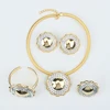 Italian Jewelry Sets for Women, Dubai Choker Necklace Earring Set Bridal African Gift Jewellery Woman Accessories