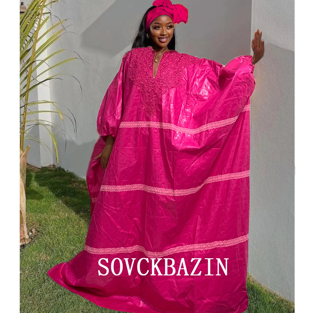 Boubou Bazin Model Bazin BrodÃ© African Dresses Robe Bazin
