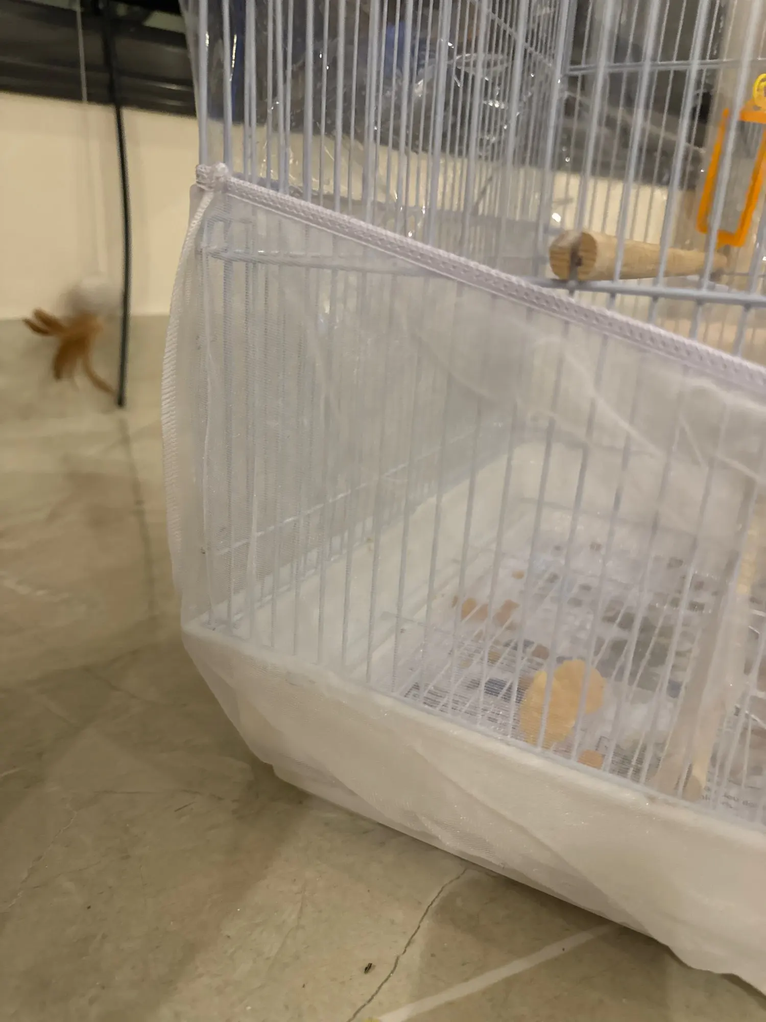 Cage Care, Stretchy Mesh Bird Cage Cover for Easy Cleaning and Guarding photo review