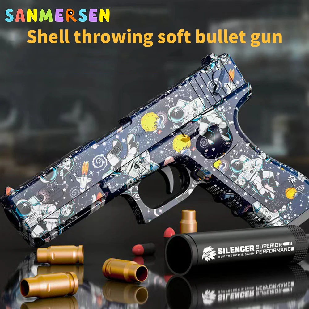 M1911 Toy Guns Airsoft Pistol Burst Shell Ejection Weapons Soft Bullet