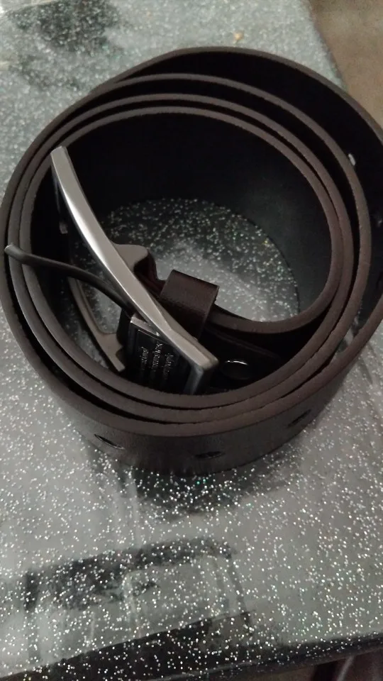 MIDNIGHT SOVEREIGN™ – Black Buckle Genuine Leather Belt photo review