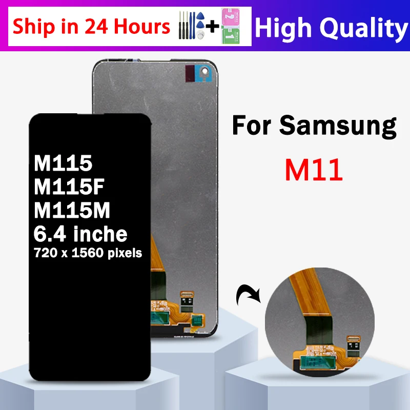 

High Quality for Samsung M11 M115 SM-M115 M115F M115G/D Lcd Display Digital Touch Screen with Frame for Samsung M11 Replacement