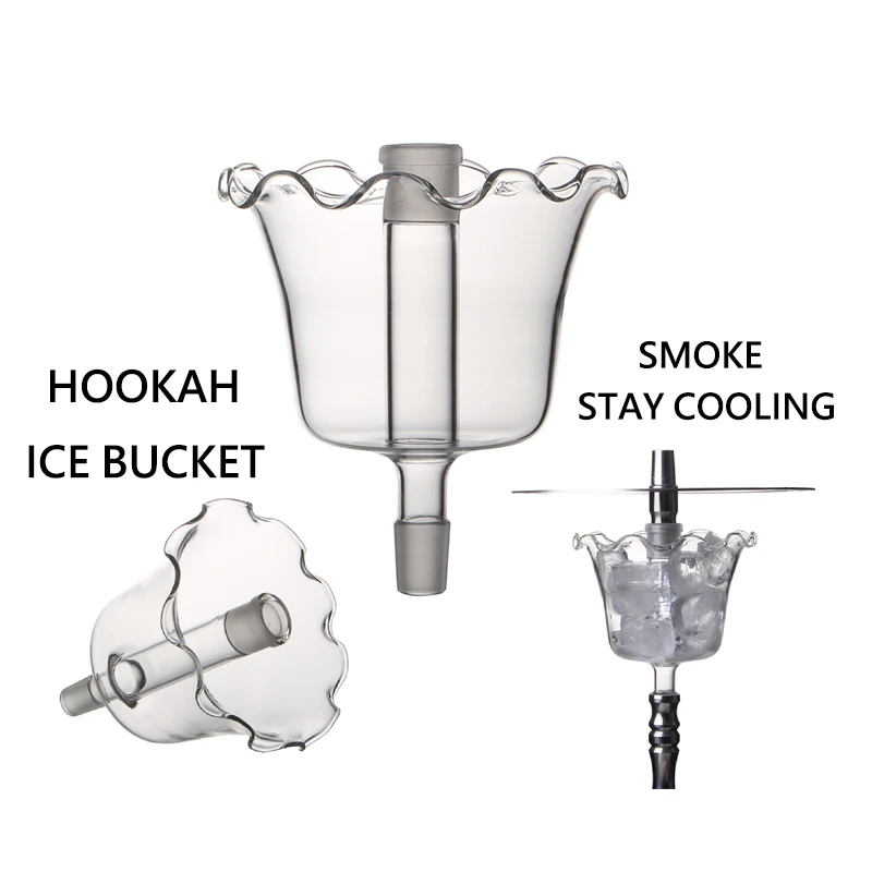 NewDesignHookahGlassBowlforArabianShishaIceBucketNargileHead