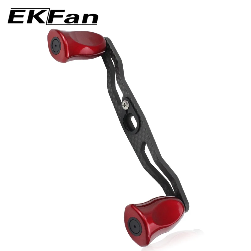 EKfan 120MM Carbon Fiber Fishing Reel Handle Silica Gel Knob Suit For DAI&SHI Baitcasting Reel Fishing Accessory