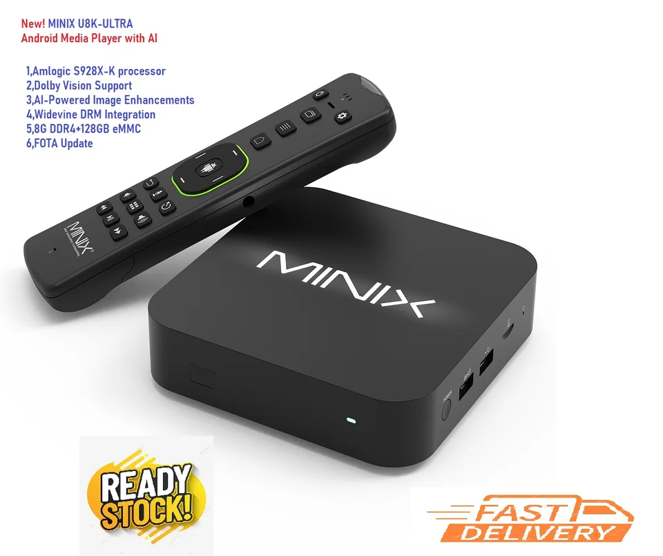 MINIX U8K-ULTRA 8K UHD Al Media Hub Powered by Android,Amlogic