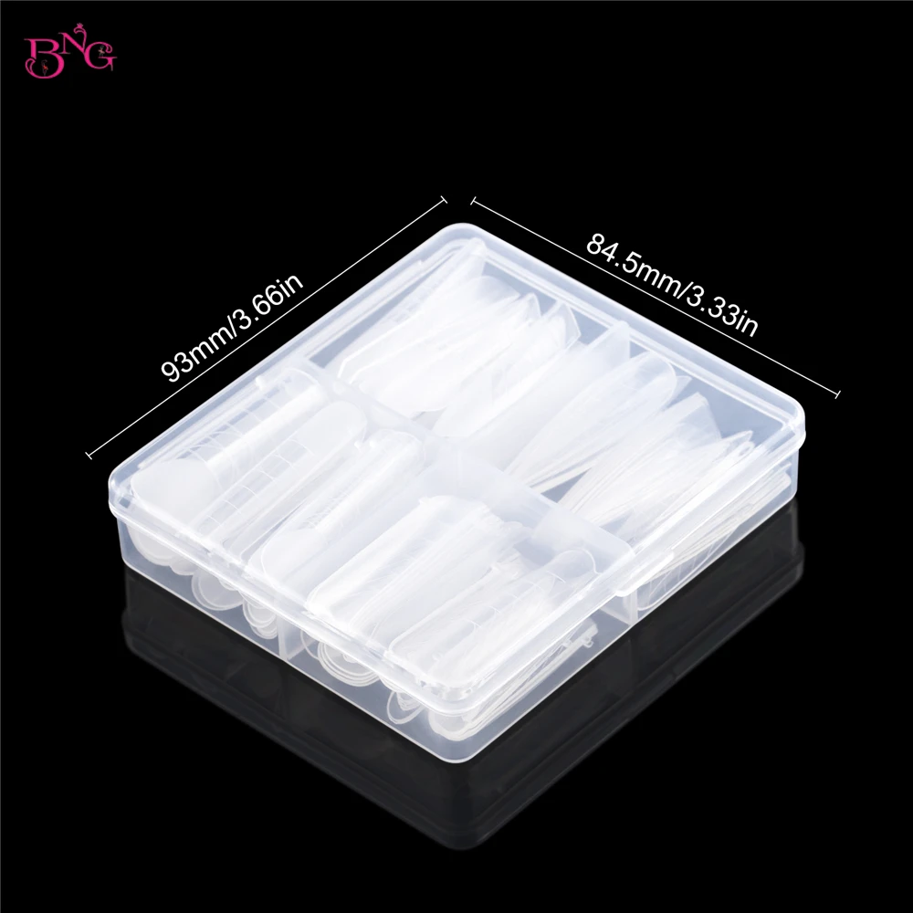 98/120PCS Dual Forms Nail Gel Molds for Nail Extensions