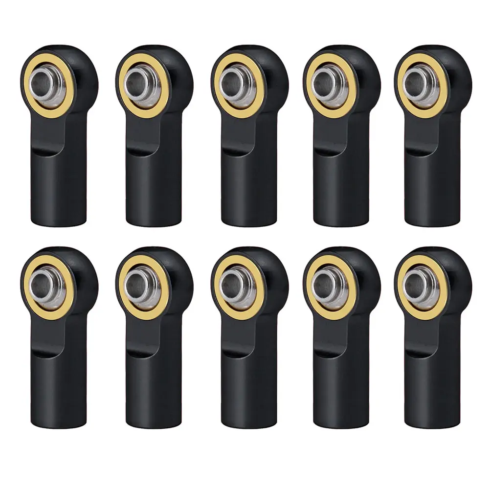 10Pcs Metal M3 Aluminum Link Rod Tie Rod End Ball Joint for AXIAL SCX10 D90 D110 Tamiya CC01 Racing 1/10 RC Car Track Car 3