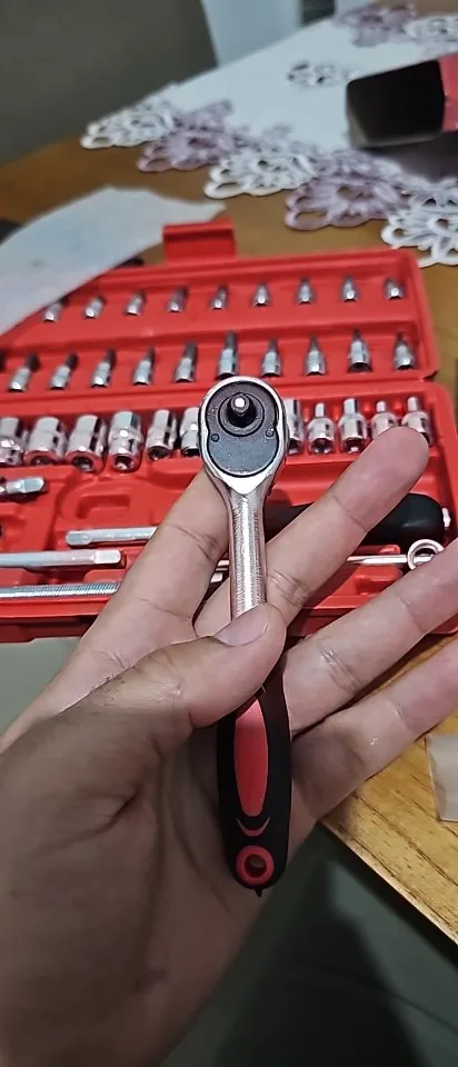 Kit de Ferramentas com 46 Peças – Soquetes e Acessórios