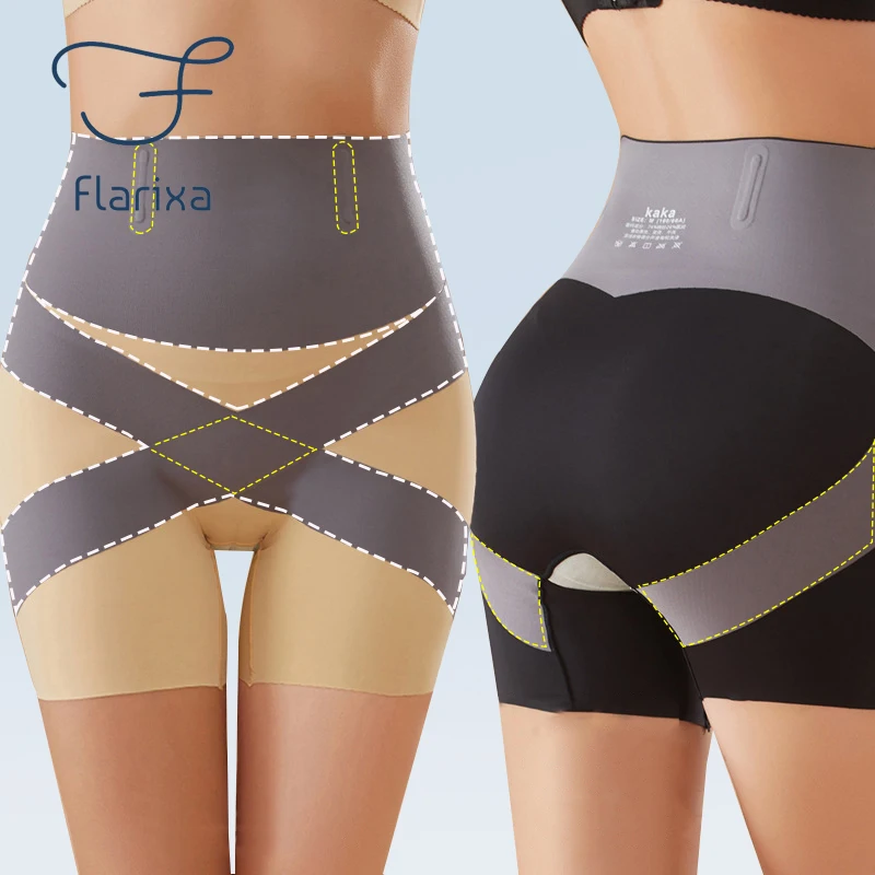 Flarixa Seamless High Waist Boxer For Women Belly Control Panties