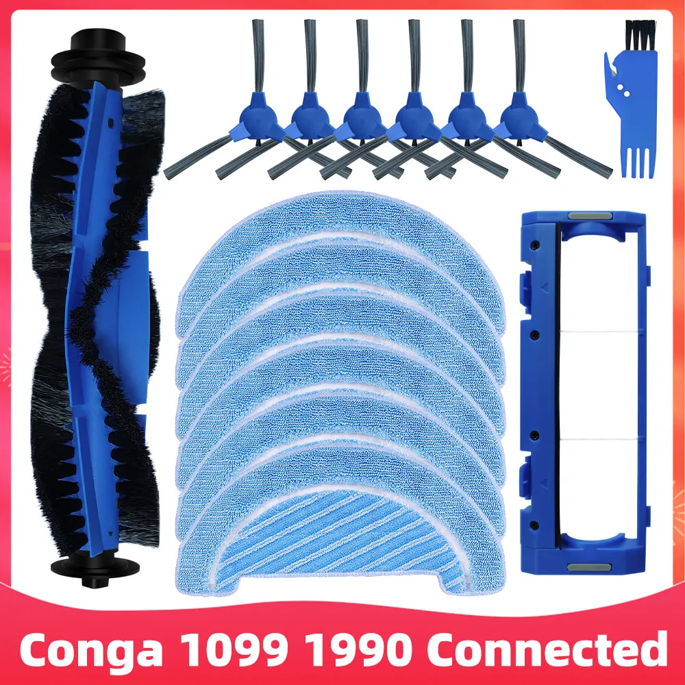 Compatibel Met Cecotec Conga 1290 1390 1590 Robot Stofzuiger Roller Belangrijkste Zijborstel Hepa Filter Mop Onderdelen Accessoires (Color : 8 filters Compatibel Met Cecotec Conga 1290 1390 1590 Robot Stofzuiger Roller Belangrijkste Zijborstel Hepa Filter Mop Onderdelen Accessoires (Color : 8 filters