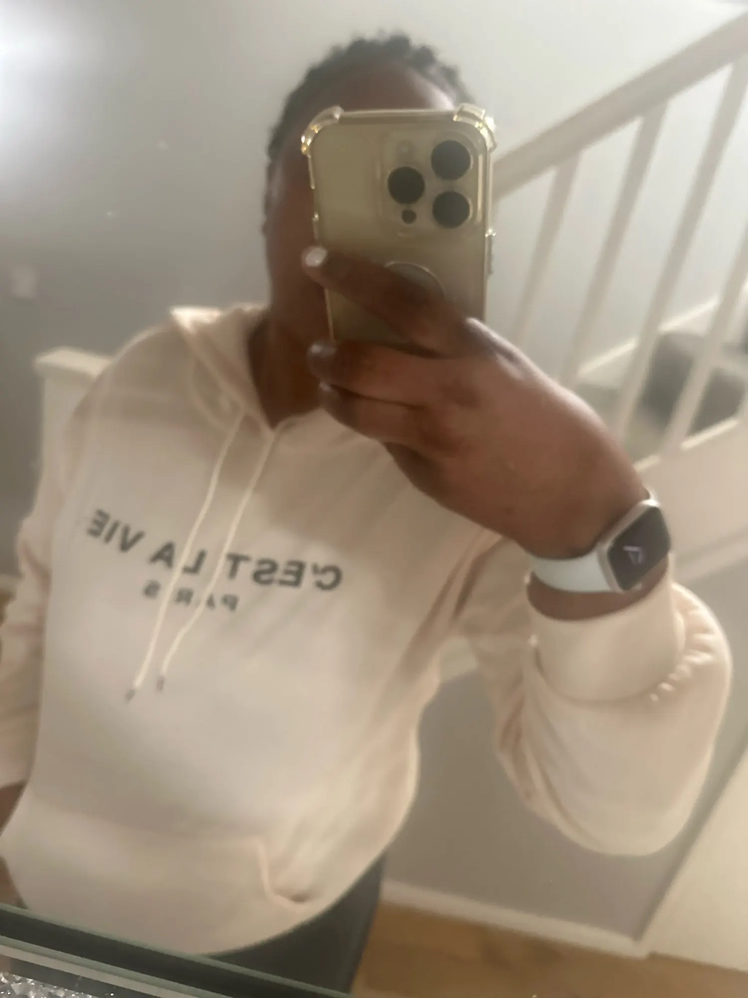 Women Casual Print Loose Hoodie