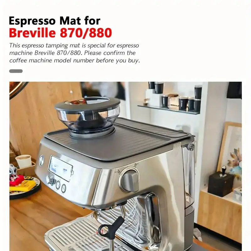 Breville Anti-Slip Silicone Coffee Mat for Espress...