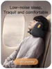 Travel Pillow Airplane with Noise Canceling Earmuffs, Memory Foam Travel Neck Pillow, 360°Neck Support for Planes, Cars, Office 6