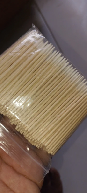 300/500pcs Wooden Tip Cotton Stick Long 7cm 300 Wooden Handle Tip Semi Permanent Embroidered Cotton Swabs photo review