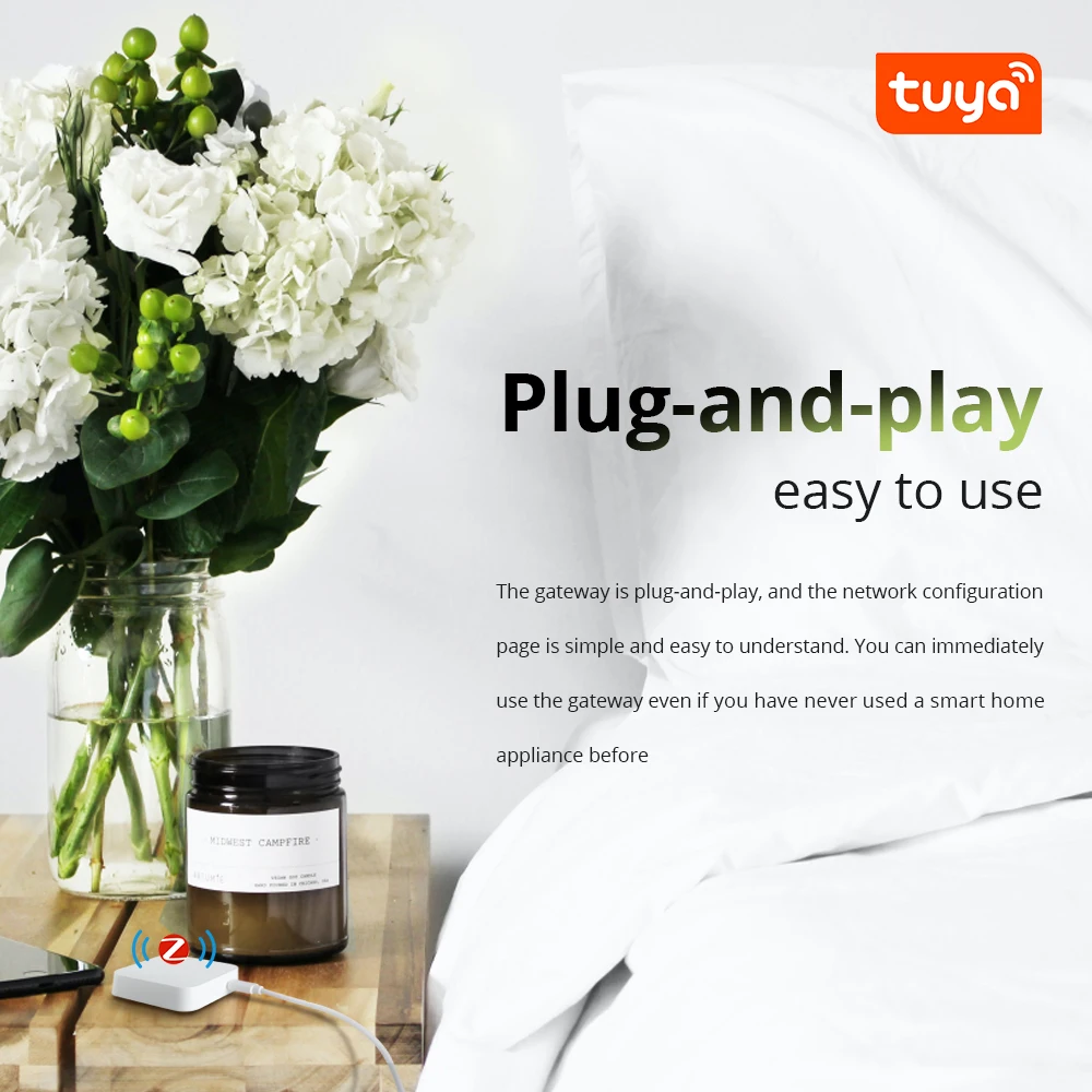 Smart Life Home Bridge Tuya Zigbee Wireless Hub Remote Control Door Sensor Smoke Sensor TH Water Leakage smart door sensor smart smoke detector smart water leak sensor