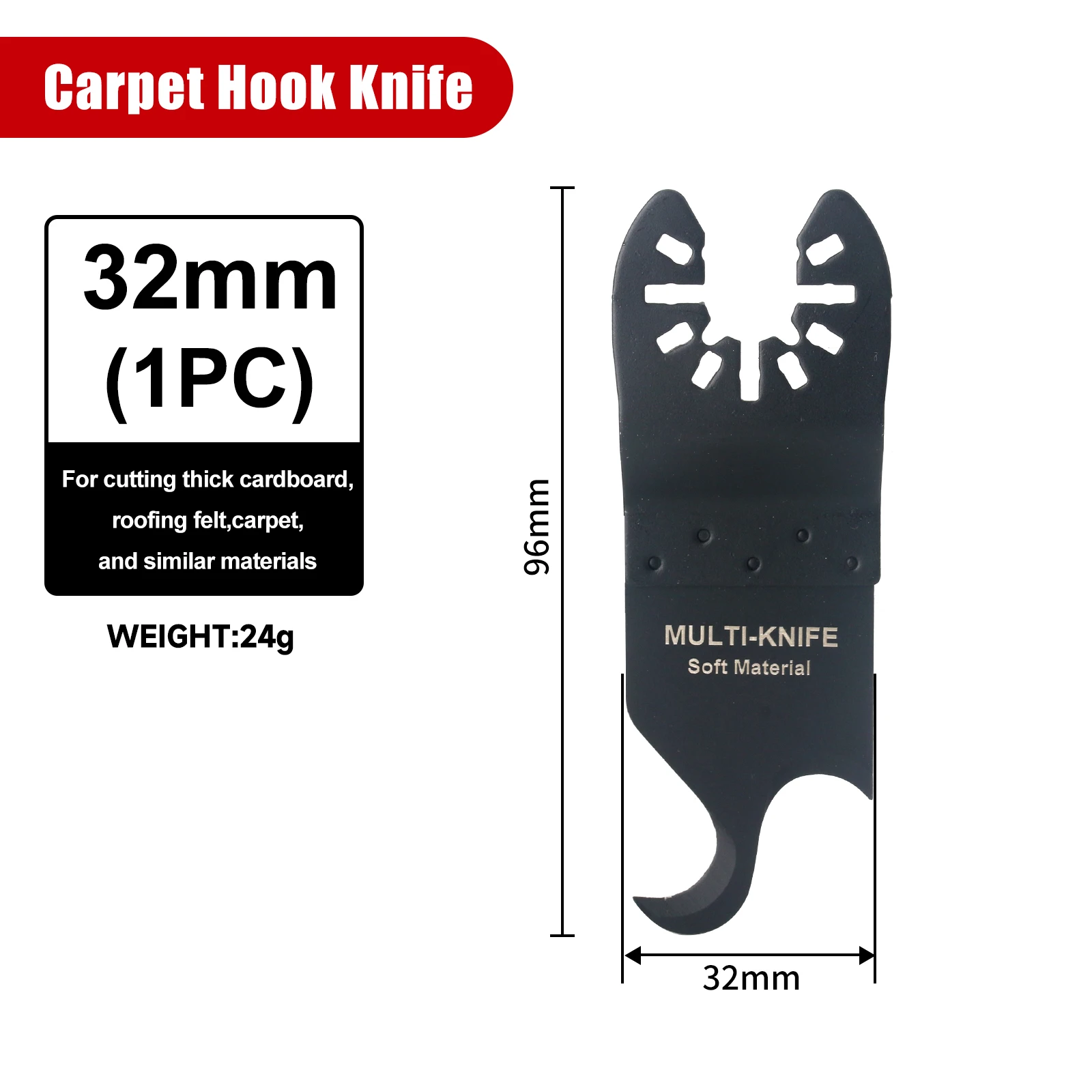 Universal Multifunction Oscillating Tool Saw Blades with Quick Release
