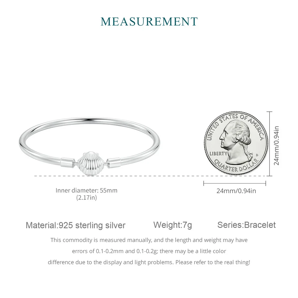 Silver Shell Bracelet Bangle