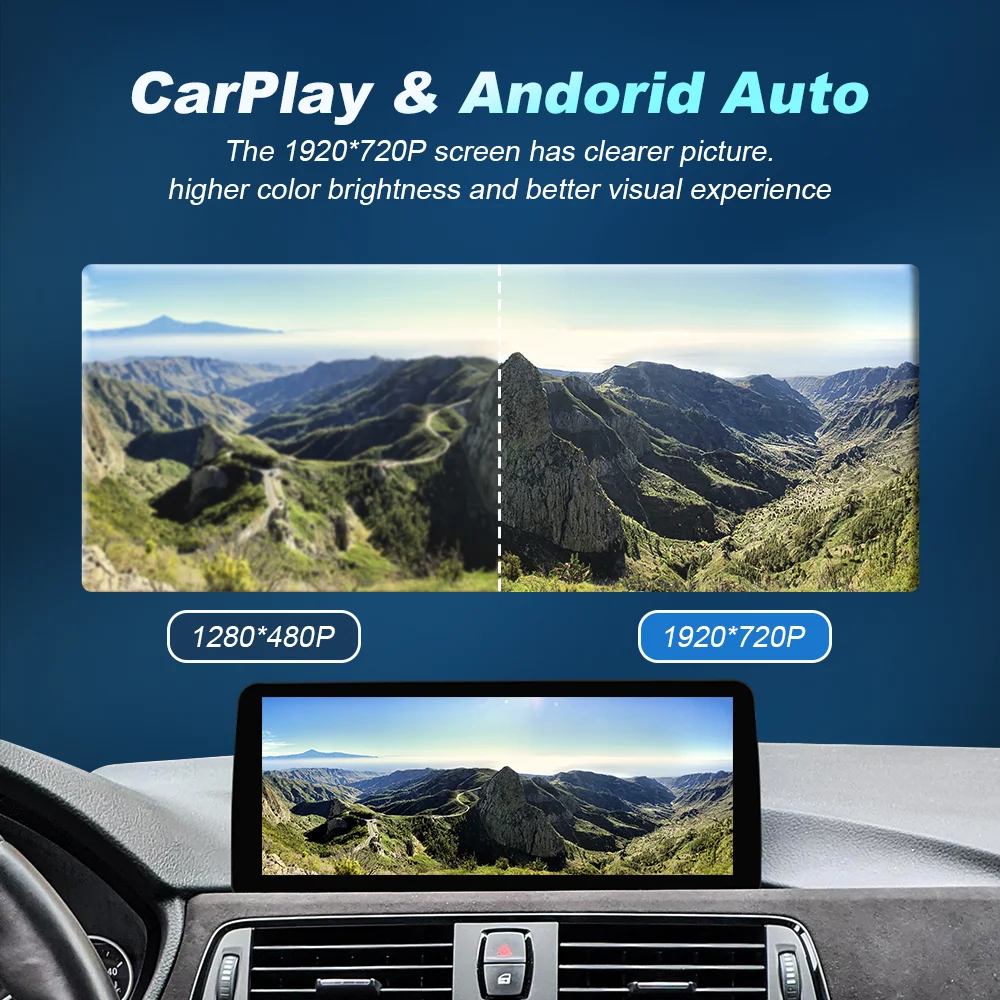 Pantalla Carplay de 12.3 pulgadas para BMW X3 X4 F25 F26 Reproductor multimedia para coche Radio Android Auto GPS Navegación 5