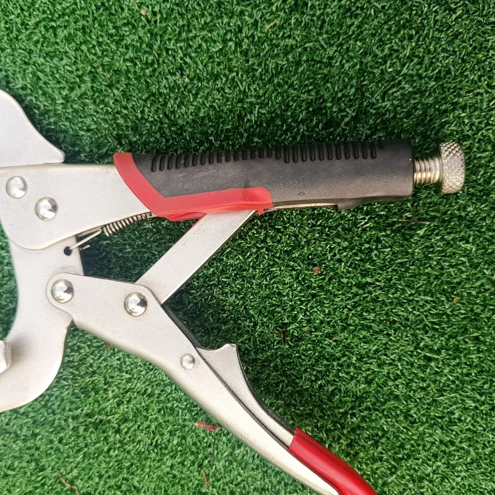 10 Inch C Clamp Locking Pliers Non Slip Handle 1in-2in 2in-3in 270° Rotation Labor Saving Welding Clamp for Square Round Pipes