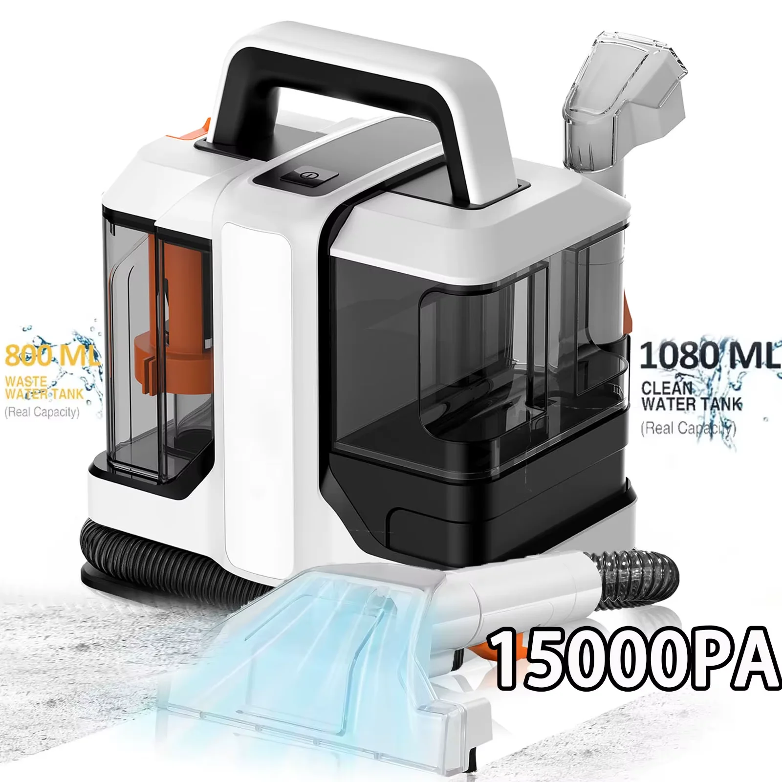 Spot Cleaner 750W 15KPa Handheld Carpet Cleaner for Sofa Curtain Spray Suction Integrated Machine Household Cleaning Machine