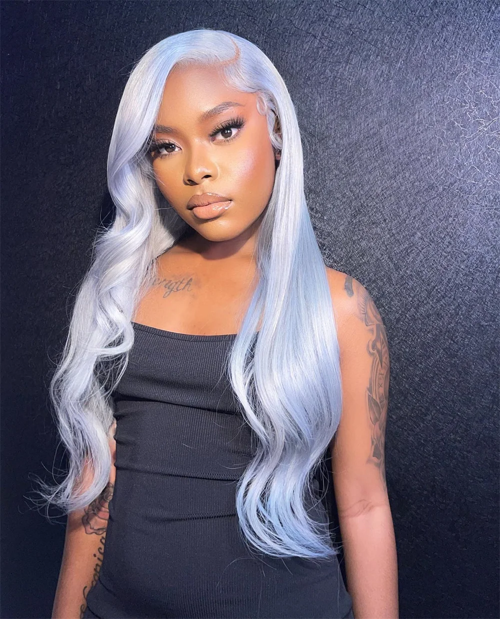 250% Gray Body Wave Lace Front Wig 13x4 13x6 Lace Frontal Human Hair Wigs Transparent Brazilian Colored Hair Wigs For Women