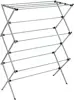 Collapsible silver drying rack with 50lb capacity. Sturdy steel, foldable for indoor/outdoor use. Space-saving and portable. 2