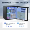 ICYGLEE 1.7 Cu.Ft Mini Fridge with Freezer Reversible Single Door Compact Refrigerator Adjustable Fridge for Bedroom Office Dorm 2