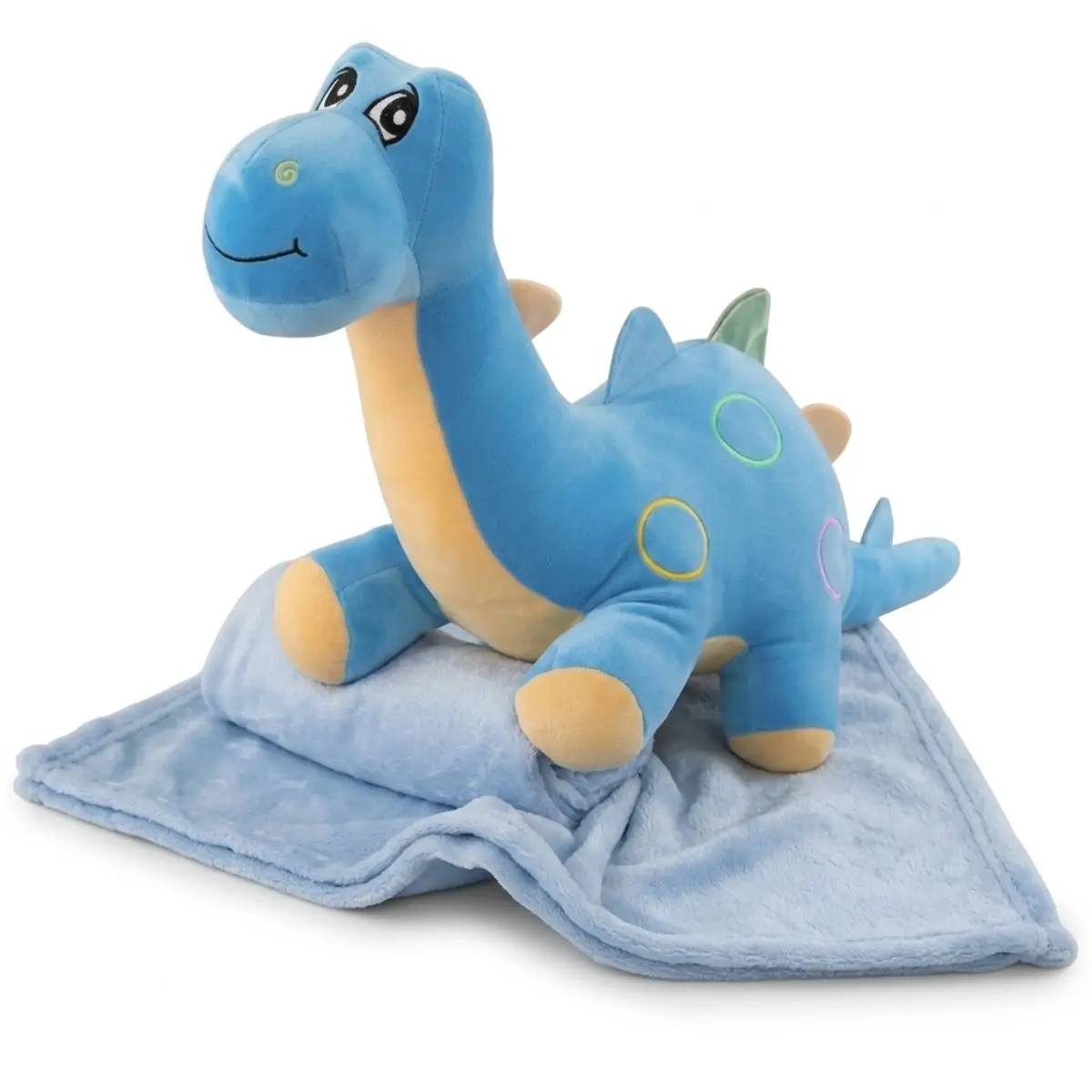 Dinosaurio Peluche 2 en 1 Con Manta Cobija Ultra Suave De Microfibra