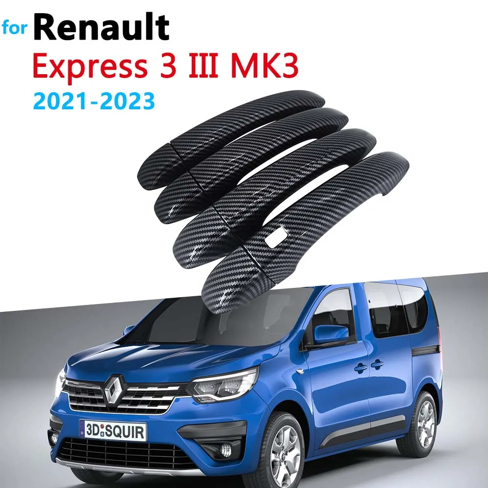 Auto Schwarz Carbon Faser Außen Für Dacia Logan Renault Taliant MK3 III 3  2020 ~ 2023 Auto Türgriff Abdeckung ABS Auto Zubehör - AliExpress