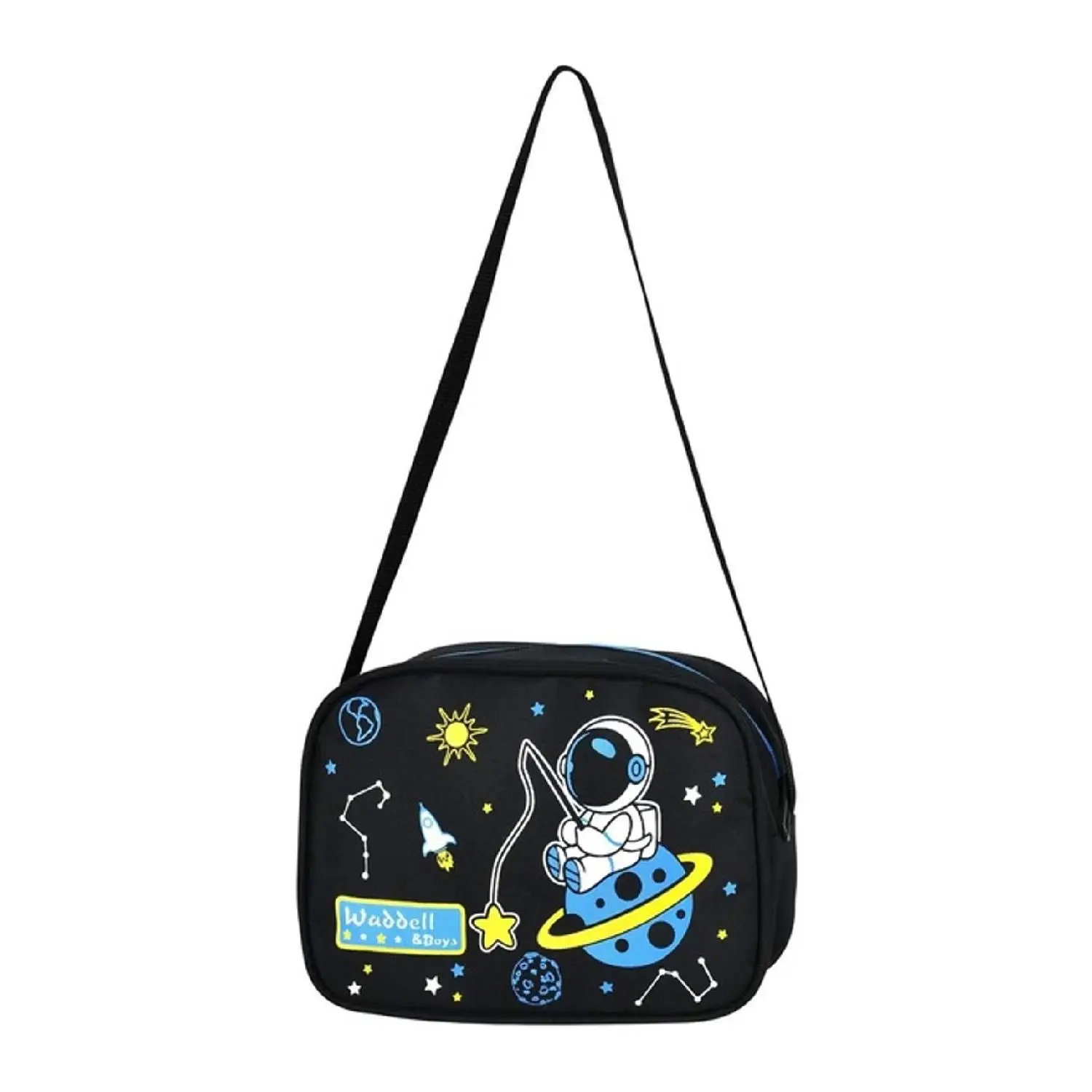 Waddell Astronaut Pattern Kids Backpack and Lunch Box, Backpack Waterproof Package Student School Stationery, High Quality Brand