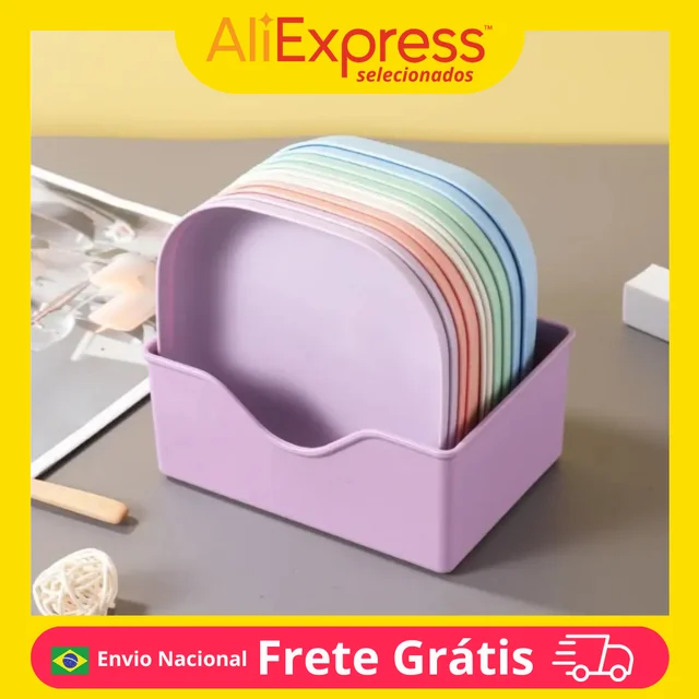 Pratos Plásticos Reutilizáveis Resistentes Tigela Pet Sobremesa Jantar Cozinha Festa Churrasco Lanche Infantil Durável