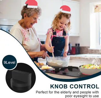 Karinear 2 Burners Electric Cooktop 12Inch Built-in Stove Top Knobs Control Residual Heat Indicator, 220v- 240v No Plug included 2