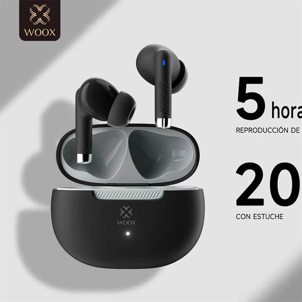 Mini auriculares TWS Bluetooth para exteriores, 200mAh, con estuche de carga, auriculares inalámbricos, música estéreo sin ruido para iPhone 16
