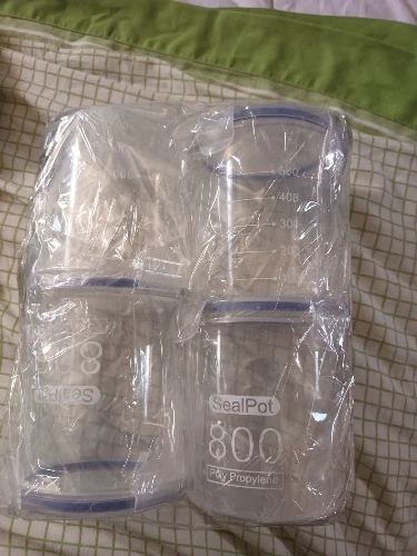 4Pcs Sealed Storage Box Transparent Kitchen Food Grain Organizer Storage Tank Plastic Large capacity Moisture-proof Sealed Jars photo review