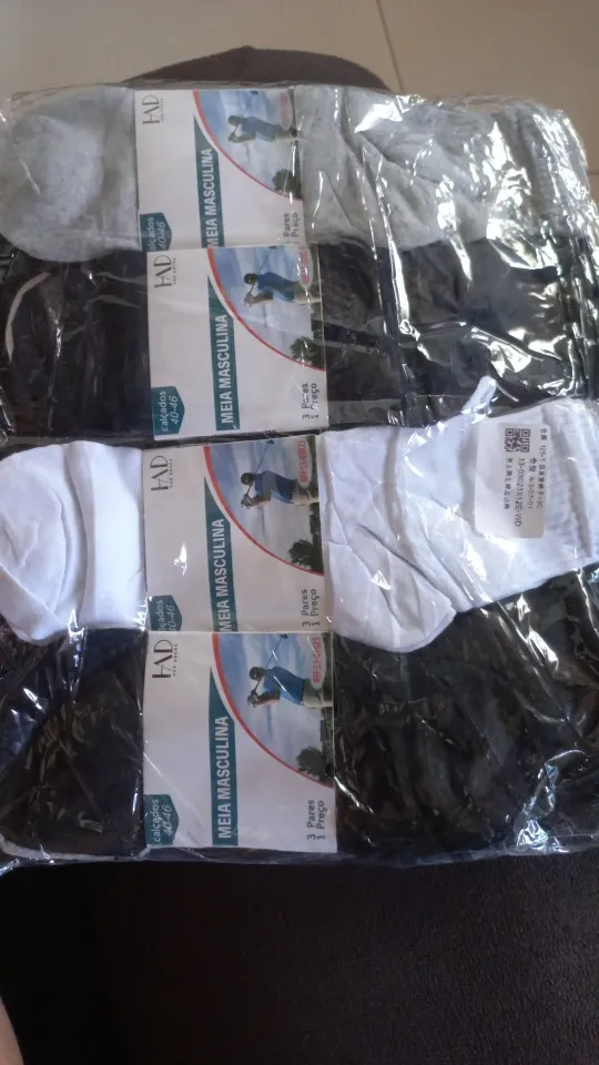 12 pares,Brasil,meias masculino,meia masculina,meia antiderrapante,meia de compressão ,meia anti derrapante,meia corrida (cópia) photo review