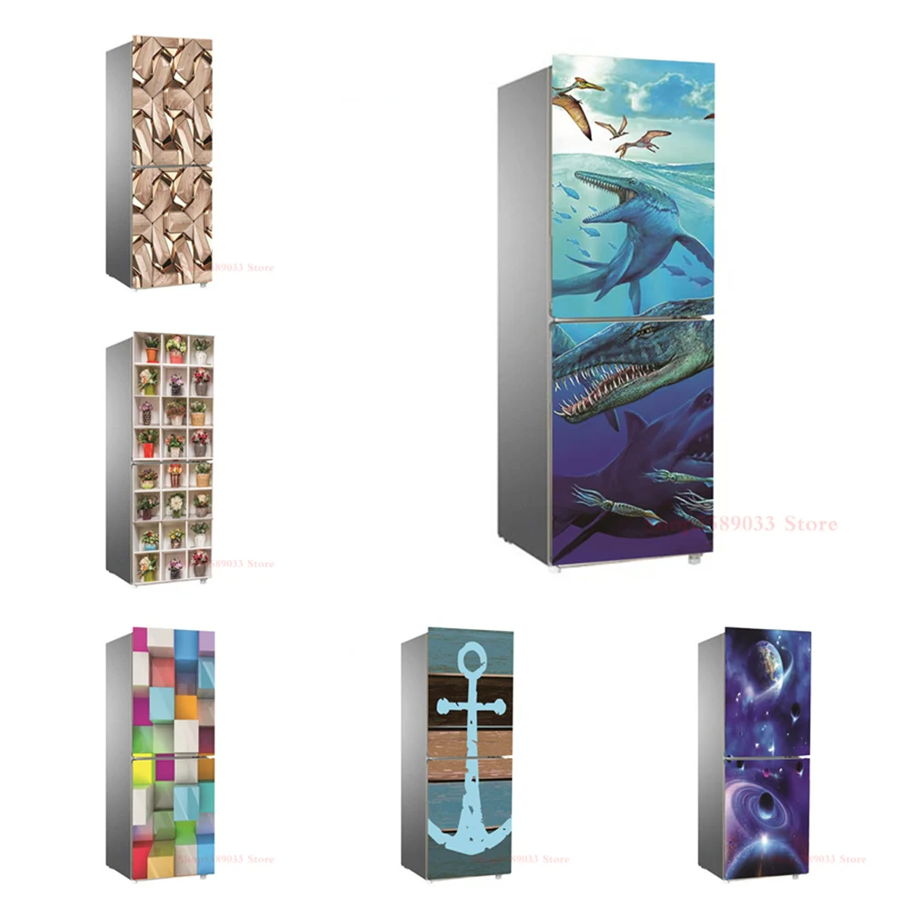 Dinosaur Age Submarine Cang Dragon Photo Fridge Door Wallpaper Mobili Da Cucina Ristrutturazione Adesivi Bar Drink Shop Home Decor