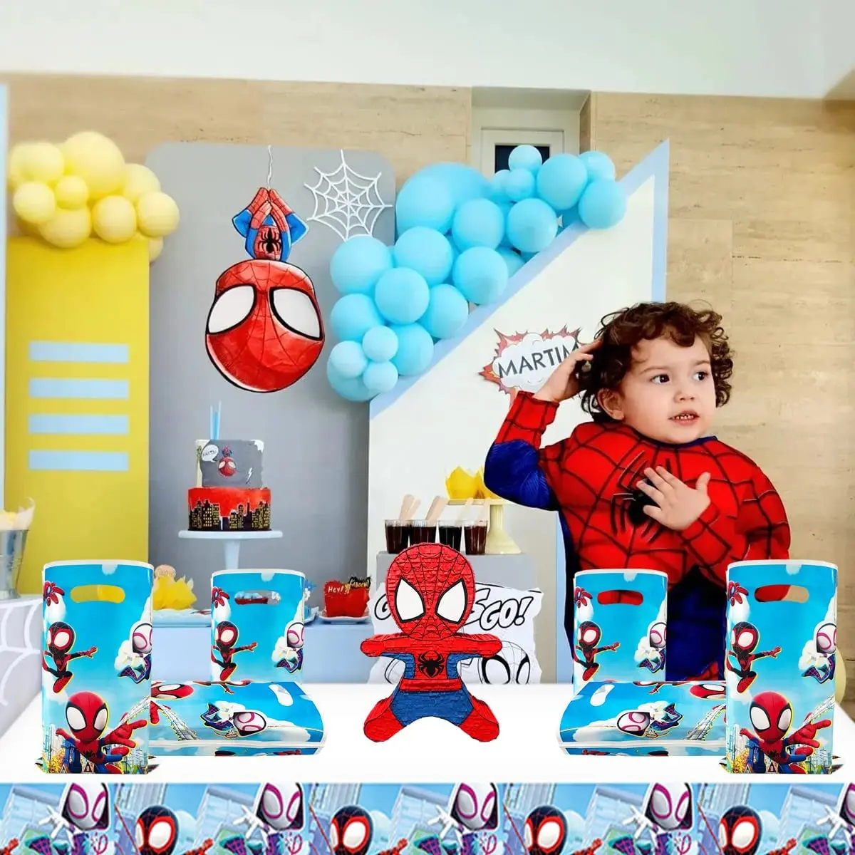 Description Picture 6 of itemSpidey And His Amazing Friends Party Favor Gift Bags Spiderman Candy Bag Handle Gift Bags Superhero Themed Birthday Party Decor