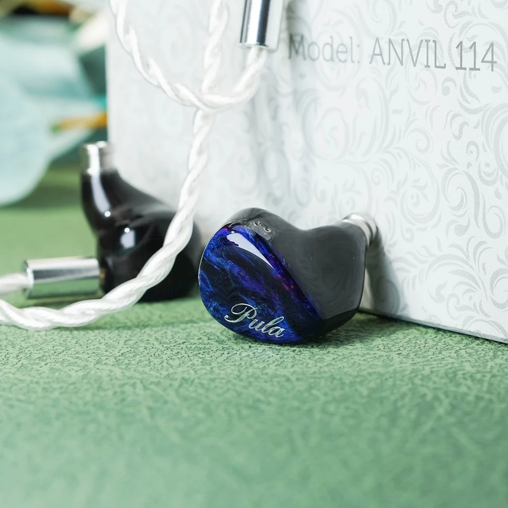 PULA ANVIL114 1DD+1BC+4BA Drivers In-Ear Monitor Earphones with Four-Core Single-Crystal Copper Silver-Plated 3-in-1 Cable 4