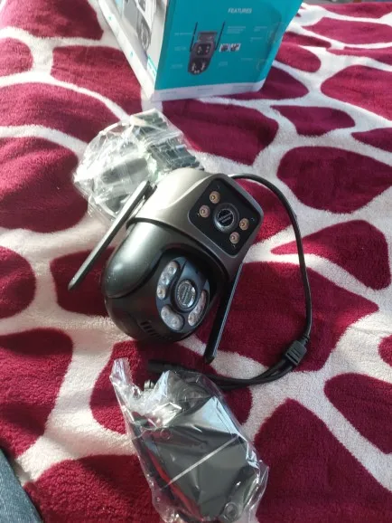 4K 8MP HD Wifi PTZ Camera Outdoor 4MP Dual Lens Dual Screen AI Auto Tracking IP Camera CCTV Audio Video Surveillance P2P iCSee photo review