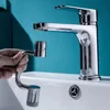 1pc 1080° Swivel Faucet Extender Universal Splashproof Dual Spray Modes Rust-proof Bathroom Sink Accessories with Adapter 3