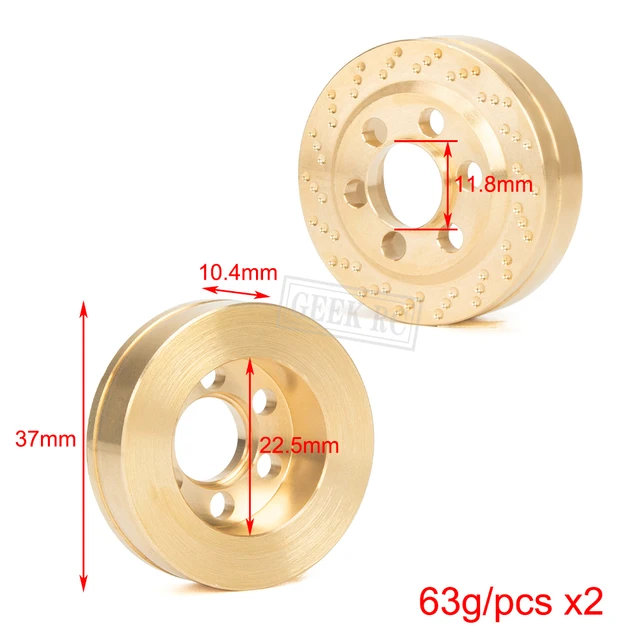 4 Pesi Per Ruote In Ottone, 1/10 In Ottone Per Mozzo - Foto 11