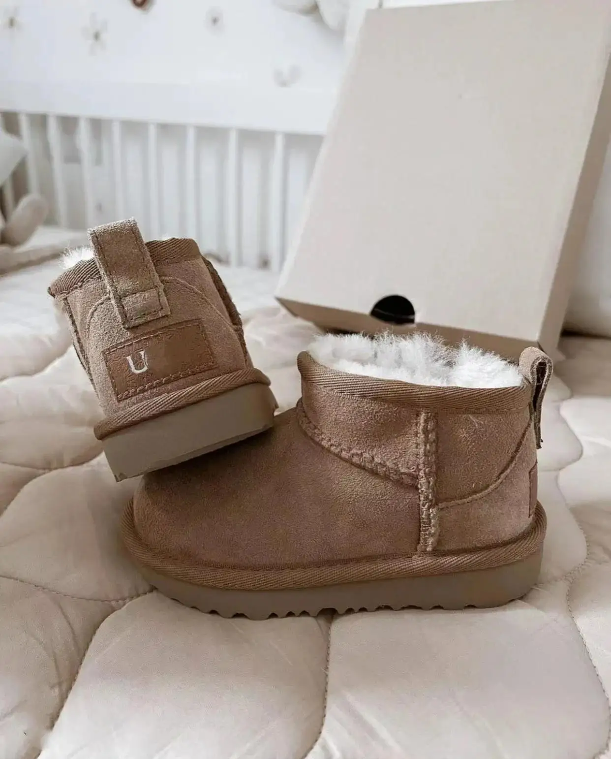 

New Designer Kids Toddler Classic Ultra Mini Boots Snow Boot Women Men Fur Sheepskin Tasman Tazz Chestnut Sand Beige Australian